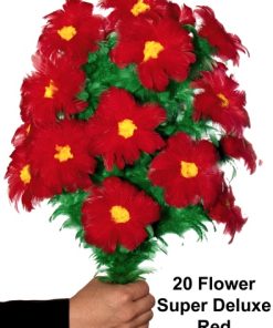Appearing Flower Bouquet: 20 Red Blooms with Yellow Center